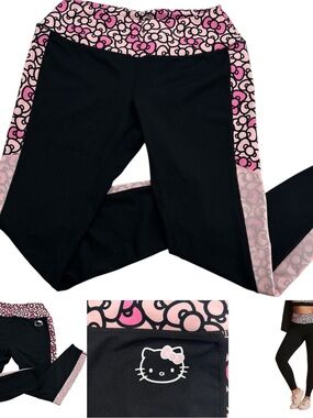 Torrid Hello Kitty Black Pink Athletic Leggins Sz. 1X 14/16